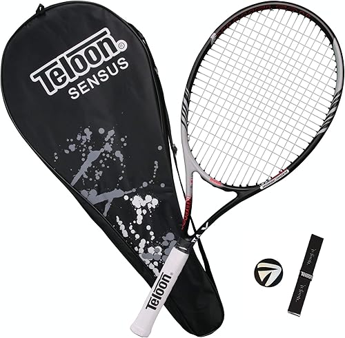 Teloon Serie Sensus  Triple absorción de impactos  Raqueta de tenis para adultos, raqueta de tenis para mujer incluye funda para bolsa,