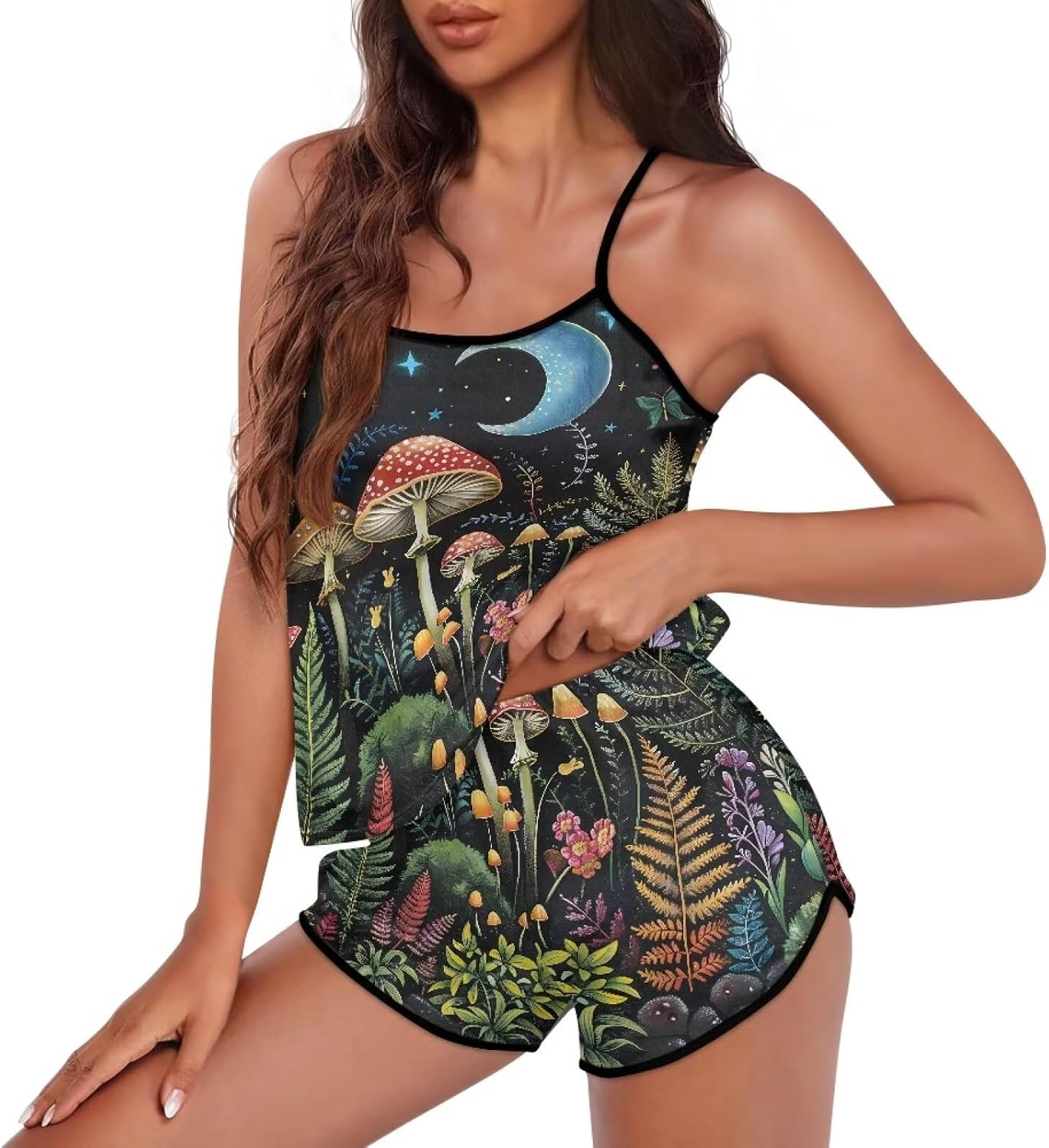 Cozeyat Cami Pajama Set for Women Plus Size Short Set Nightwear Sexy Summer Sleepwear S-3XL Size