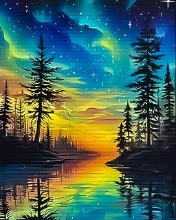 DOTSTART Paint by Numbers Kit for Adults, Starry Night Tree Canvas Adult Paint by Number Kits, Acrylic Paint by Number Canvas for Adult Beginners, Home Wall Art Decor,Unframed, 16X20 inch