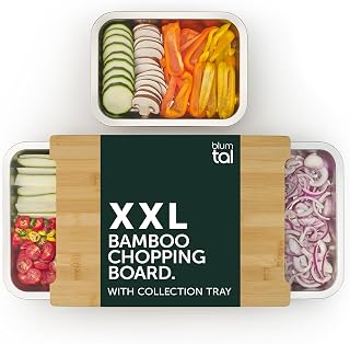 Bamboo Cutting Board with Silicone Non‑Slip Base