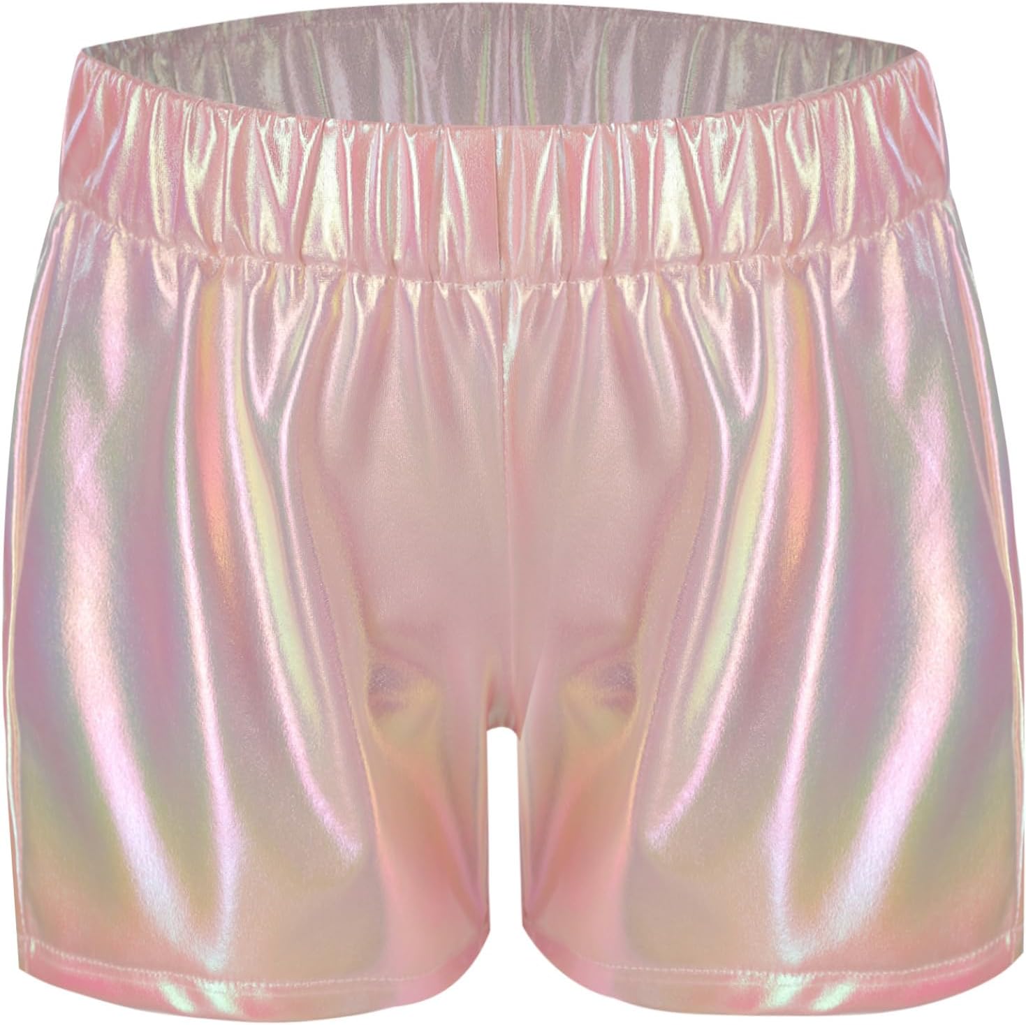 Girls Sparkly Metallic Dance Shorts Gymnastics Sport Shorts Jazz Hip Hop Cheerleading Performance Costume