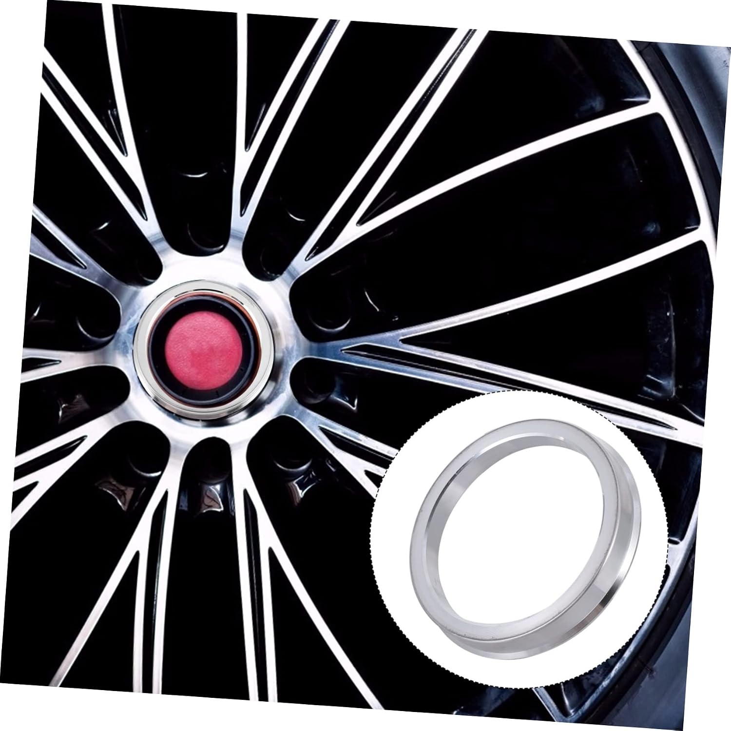 PRETYZOOM 4pcs Wheel Center Hole Rings Car Hub Centric Rings Aluminum Alloy Fit Od Id