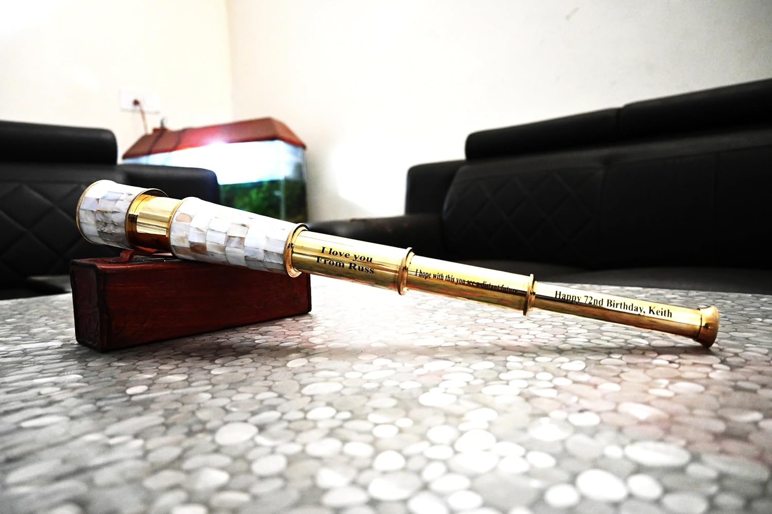 Personalized Working Telescope, Engraved Telescope, Pirates Spyglass, Boating Gift, Graduation Gifts for Husband image 3