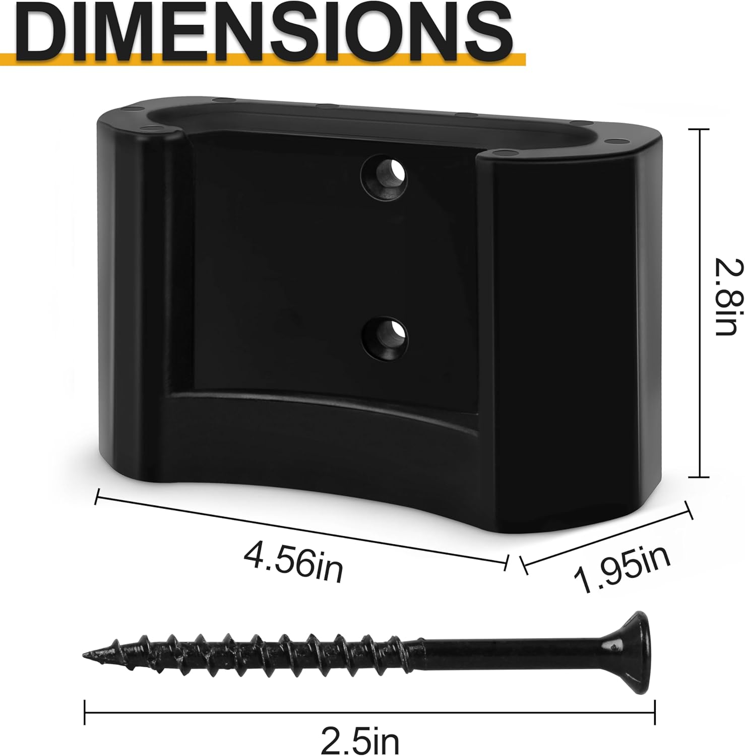 Leaf Blower Wall Mount for DEWALT 60V Flexvolt DCBL722 Blower,Leaf Blower Attachments Tool Holder (Black with Screws Included) - Image 2