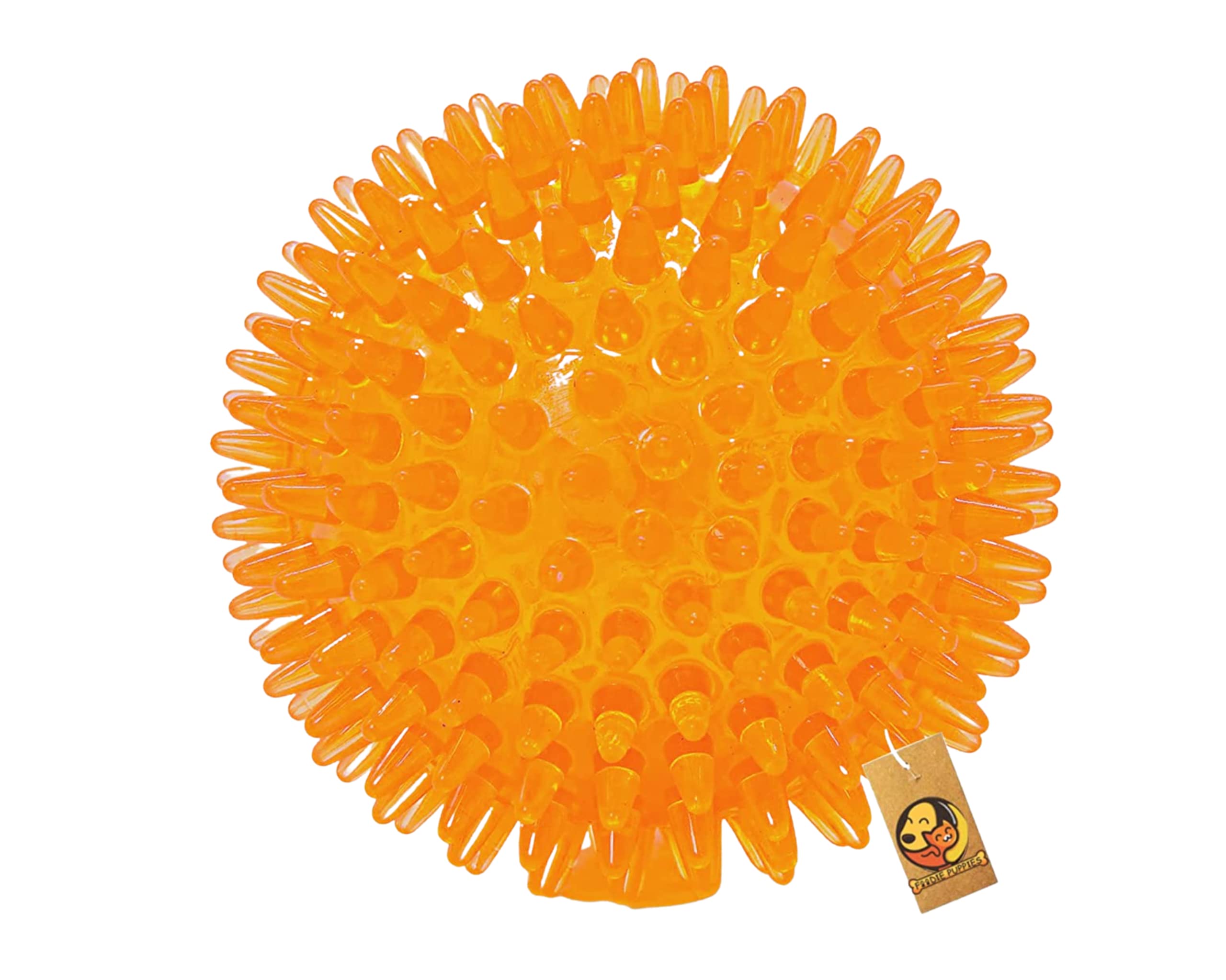 Foodie Puppies Squeaky Spike Ball Toy for Medium to Large Dogs - 13cm/5inch | Bouncy and Attractive Sound | TPR Rubber Teeth Cleaning Dental and Gum Health for Your Pet (Large) (B0BRCNF67X) Amazon Price History, Amazon Price Tracker