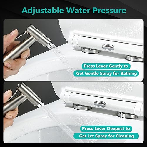 Miniatura 2 de BARROCK Bidé de mano de latón de metal 100% para inodoro, cabezal rociador de alta presión oro cepillado