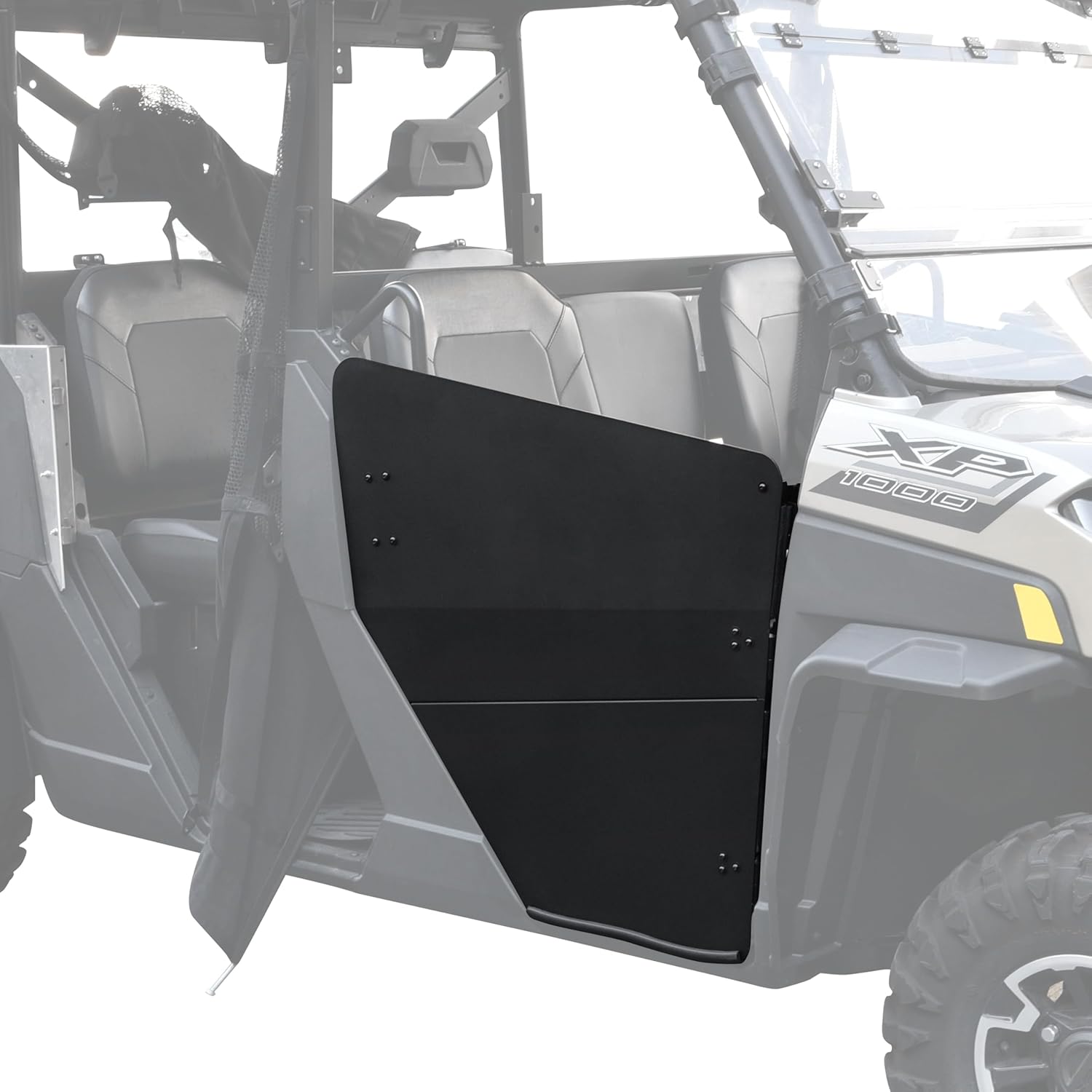 Aluminum Half Doors Inserts for Polaris Ranger 1000/Ranger XP 1000/Crew 2018+ Accessories, Front Combined Lower Door Panels Kit with Adjustable Latch for Polaris Ranger, 2PCS