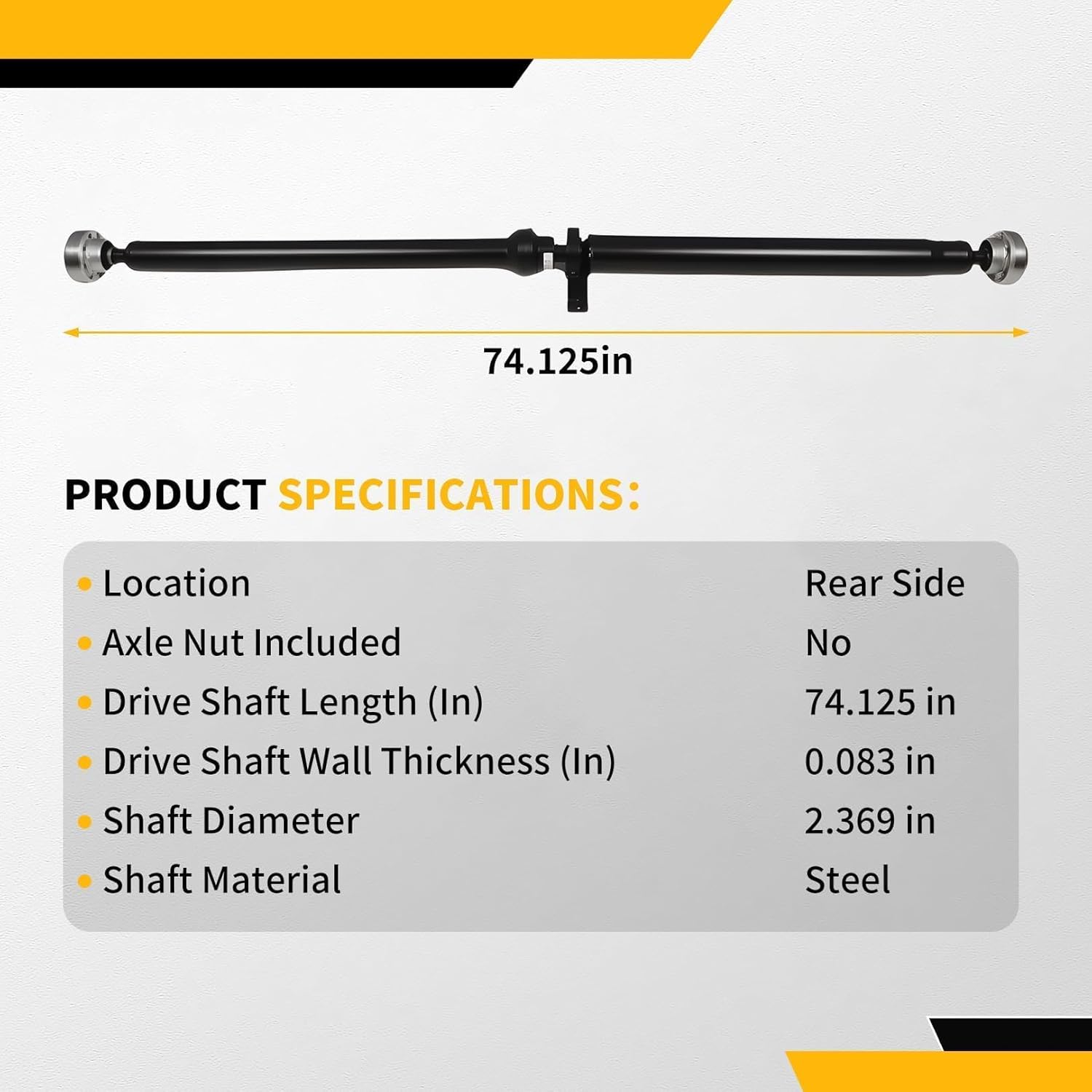 976-211 Rear Drive Shaft Propeller Shaft Assembly RWD Compatible with Charger 2015-2018 300 3.6L V6 2015-2017 52123973AH