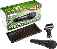 Vista 3 de Shure PGA57 Micrófono dinámico - Micrófono profesional de calidad para instrumentos con patrón de captación cardioide, conector XLR de 3 pines