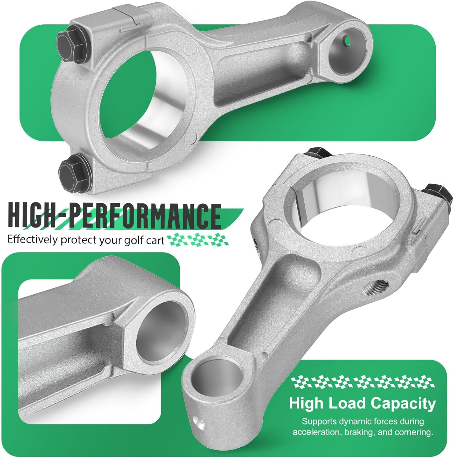 2x for EZGO Golf Cart Fuji Robin Engine 295cc 350cc EH29C EH35C Piston Connecting Rod 26606-G01 1991-2008
