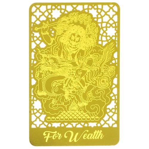 Wealth Talisman Gold Card China Feng Shui Art Gold Card