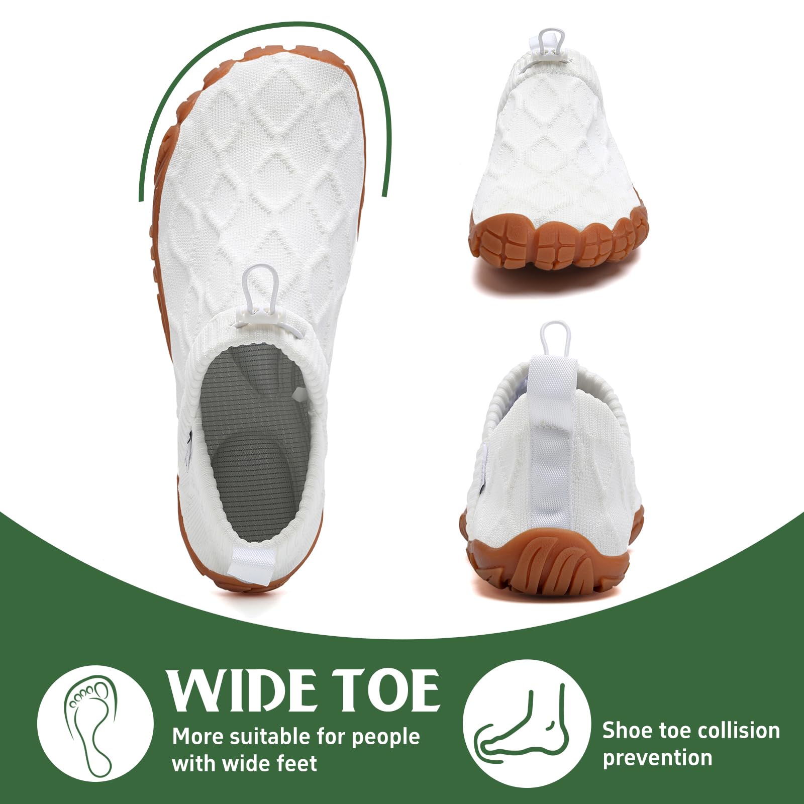 WateLves Scarpe da donna a piedi nudi, scarpe leggere, scarpe a piedi nudi, pantofole da uomo, con punta larga, minimalista