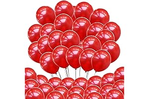 100 Pcs 5" Pearl Ruby Red Latex Balloons
