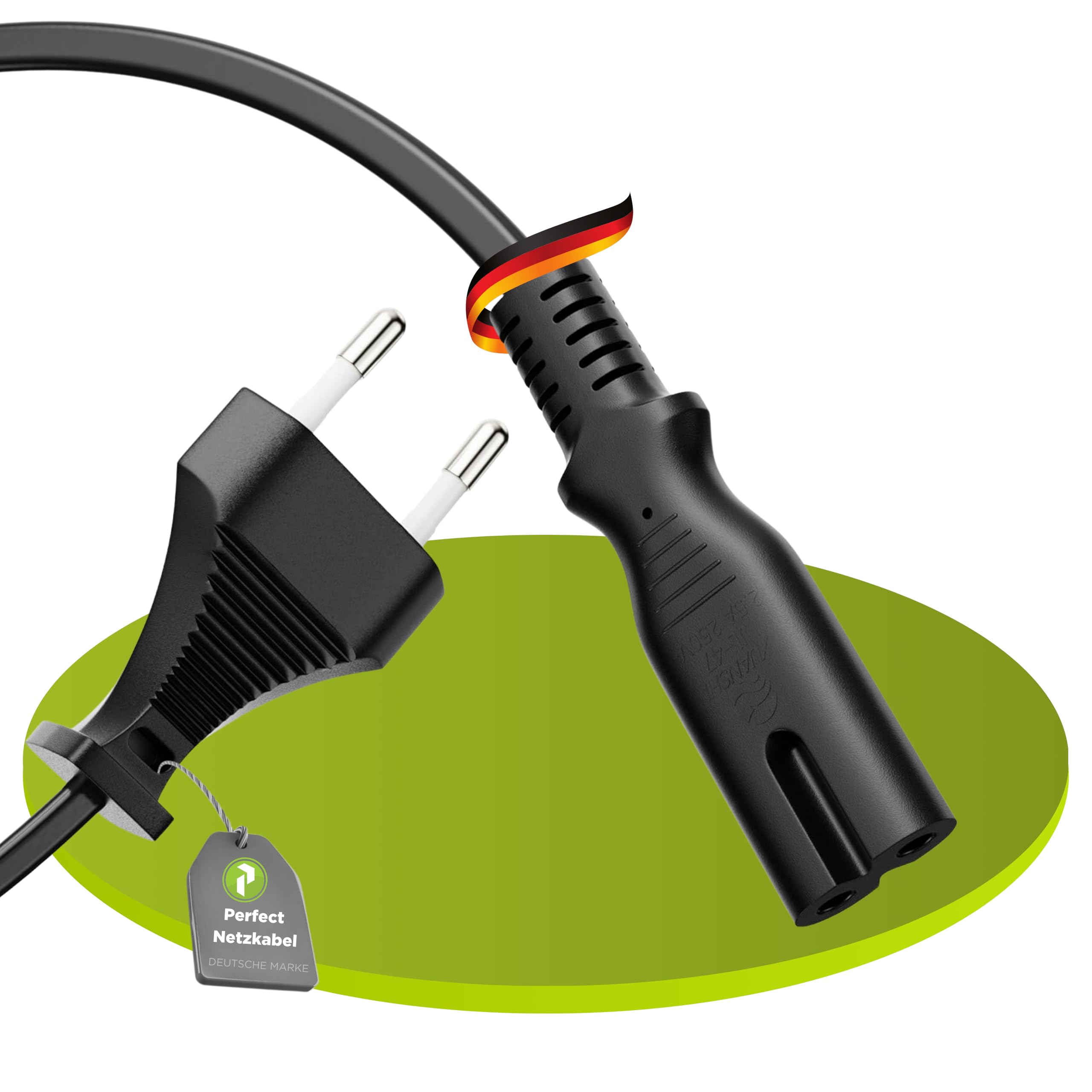 Cavo Alimentazione Euro A IEC C7 - 5 Metri, Nero, 2x0.75mm², Per Elettrodomestici - Foto 10