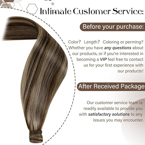 Miniatura 7 de Hetto Extensión de cola de caballo de cabello humano, extensiones de cola de caballo, extensiones de cabello real, color marrón oscuro, reflejos