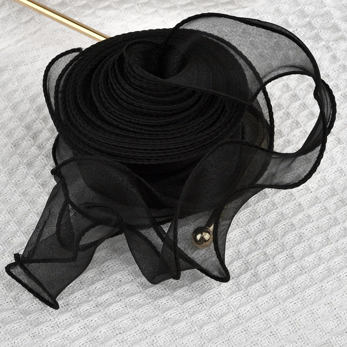 VICIYOO 4cm Fishtail Organza Yarn Ribbon Wave Edge Lace DIY Bouquet Packaging Bow Wedding Decoration Sewing Fabric Decor