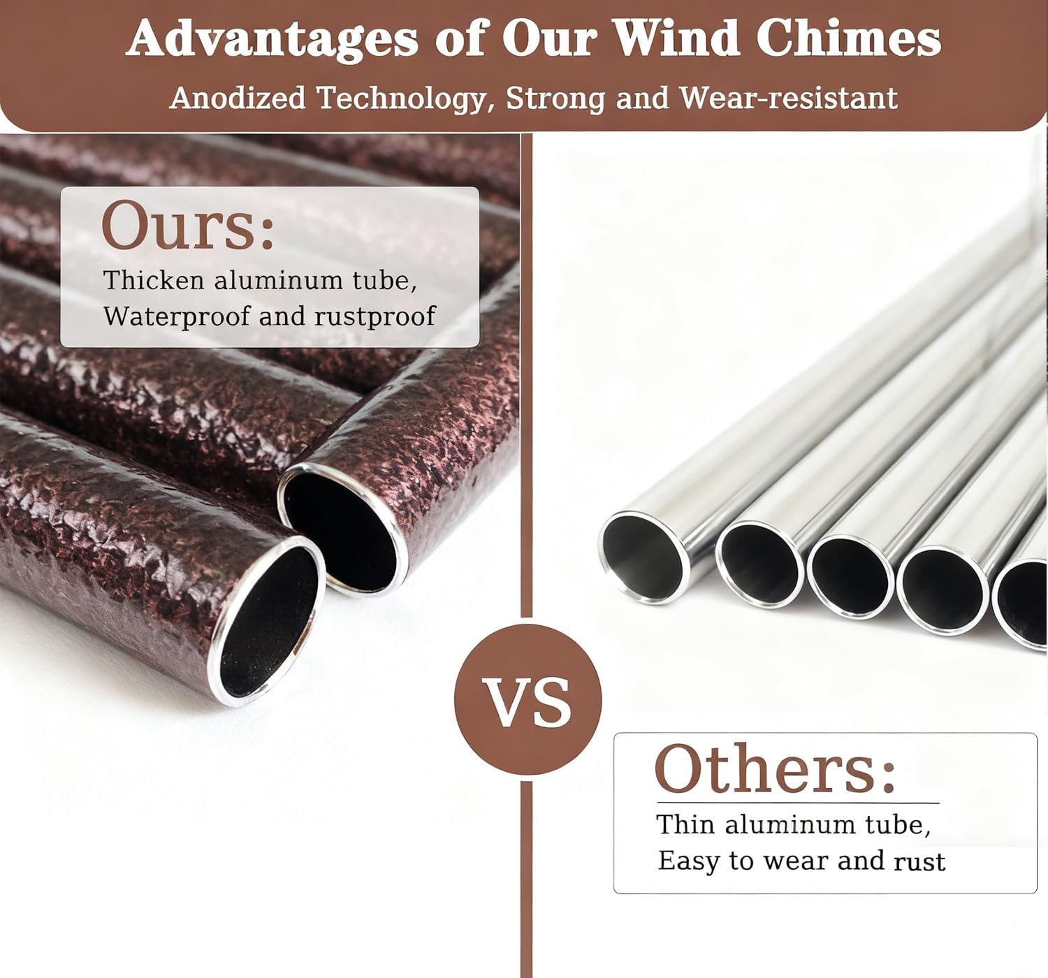 60th Birthday Gifts for Women - 32” Wind Chimes, Thoughtful Happy 60th Presents for Her Mom, Sister, Wife & Grandma