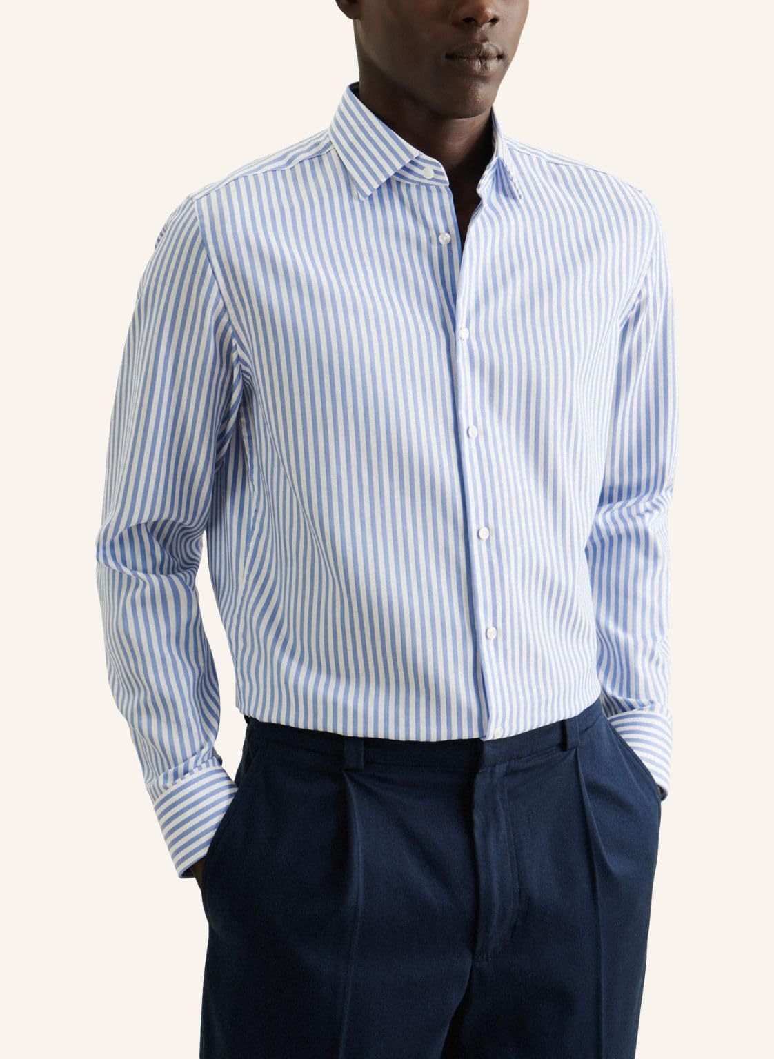 Seidensticker Herren Slim Fit Langarm Hemd