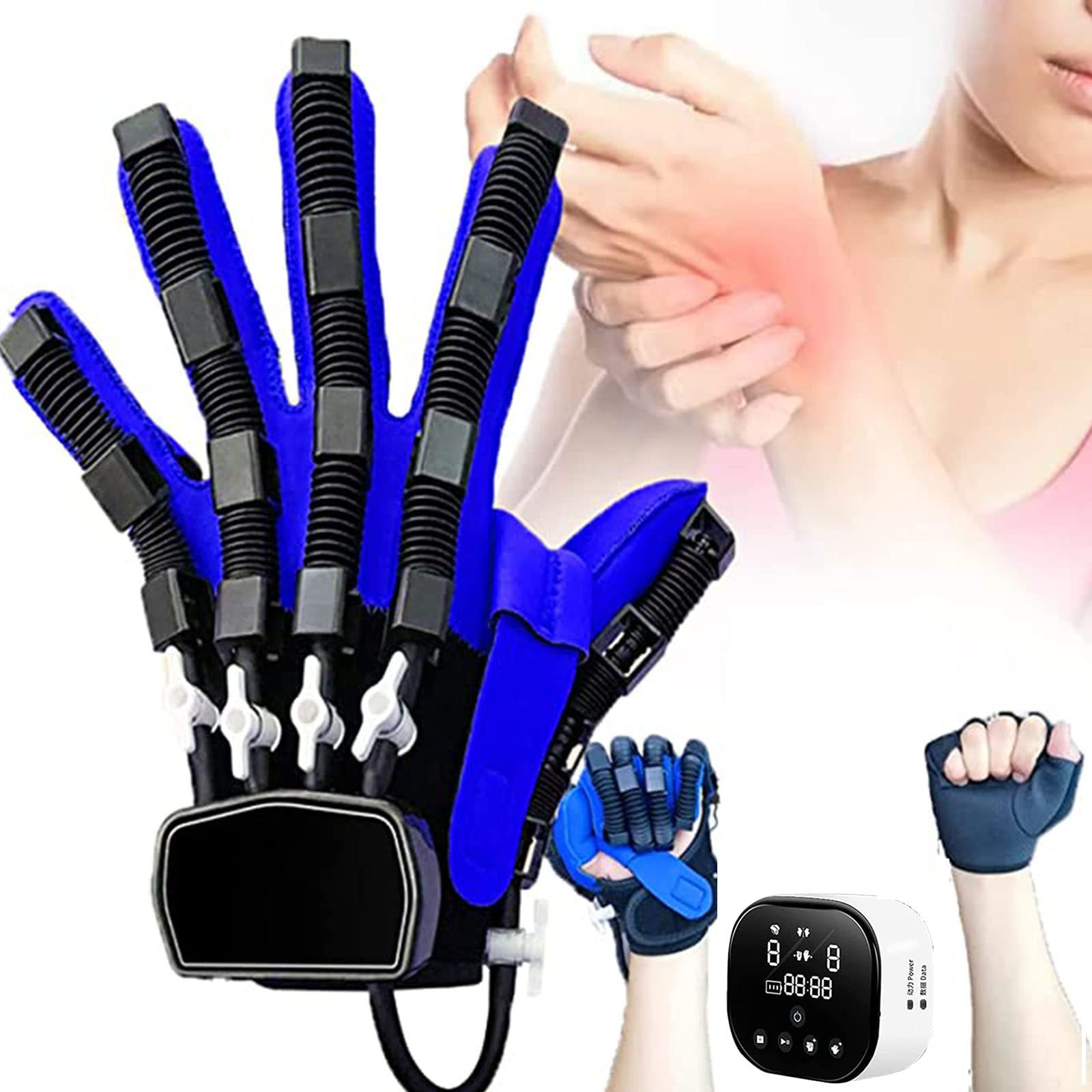 Rękawice Do Robotów Rehabilitacyjnych, Sprzęt Do Treningu Nadgarstka Z Udarem Hemiplegia, Ochraniacz Do Prostowania Palców Dla Pacjentów Z Dysfunkcją Dłoni,RightHand-L