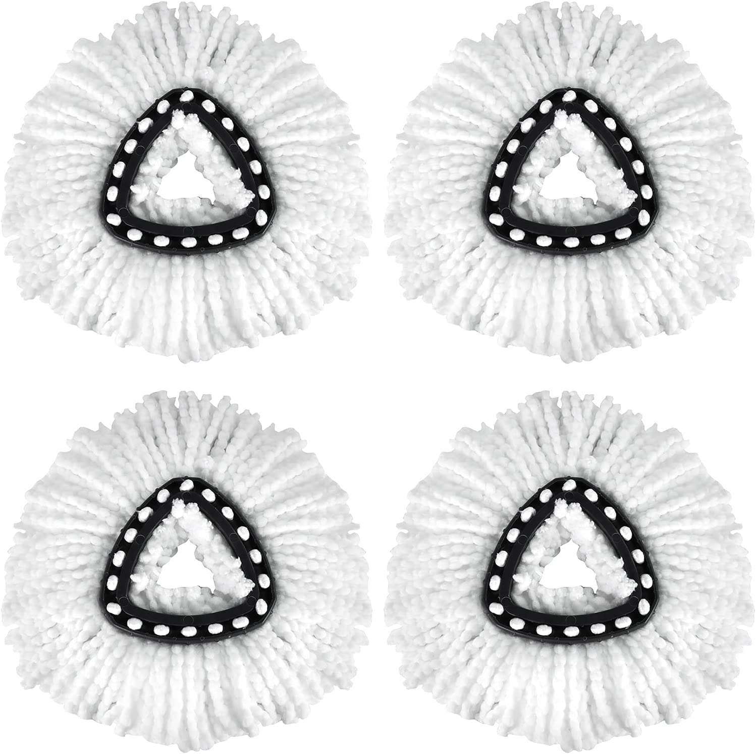 Topsky4 Pack EasyWring Spin Mop Head Replacement - Mop Replace Head Compatible with O-Cedar, Microfiber Spin Mop Refills, Mop Replacements Easy Cleaning Spinning Head, Spin Mop Refill for Cleaning