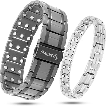 MagnetRX Ultra Strength Magnetic Bracelets for Couples Magnetic Bracelets for Men and Women His and Hers Set