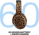 Casque Bluetooth Skullcandy Crusher ANC 2 Wireless Over-Ear avec basses multi-sensorielles, réduction active du bruit, jusqu'à 60 heures d'autonomie, microphone pour iPhone Android - Léopard
