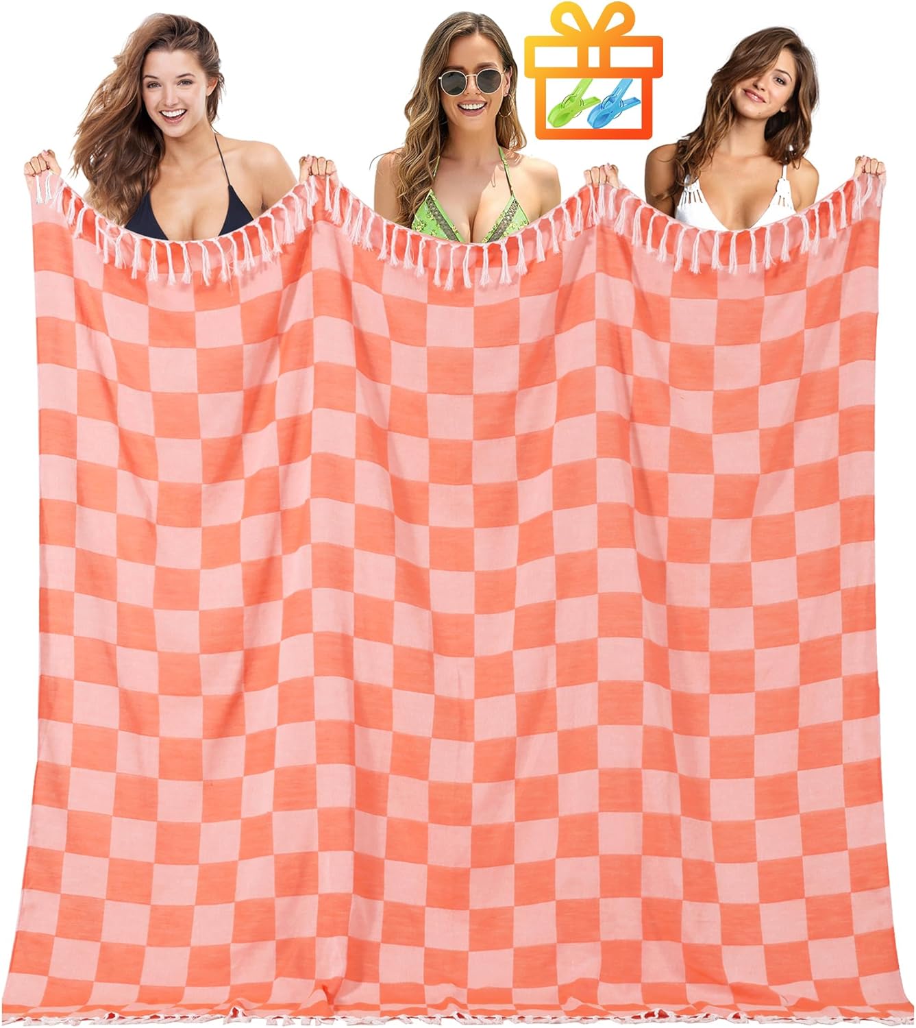 BLUE Antfuny Giant Beach Towel Blanket Autumn Outing Stuff for Women & Men Road Trip Camping Gear Ship Cruise Gear Must Haves Extra Large XXL Coral Plain Pattern Airplane Accessories Travel Gadgets XX-Large Xxl Coral Plain(208cm*225cm)