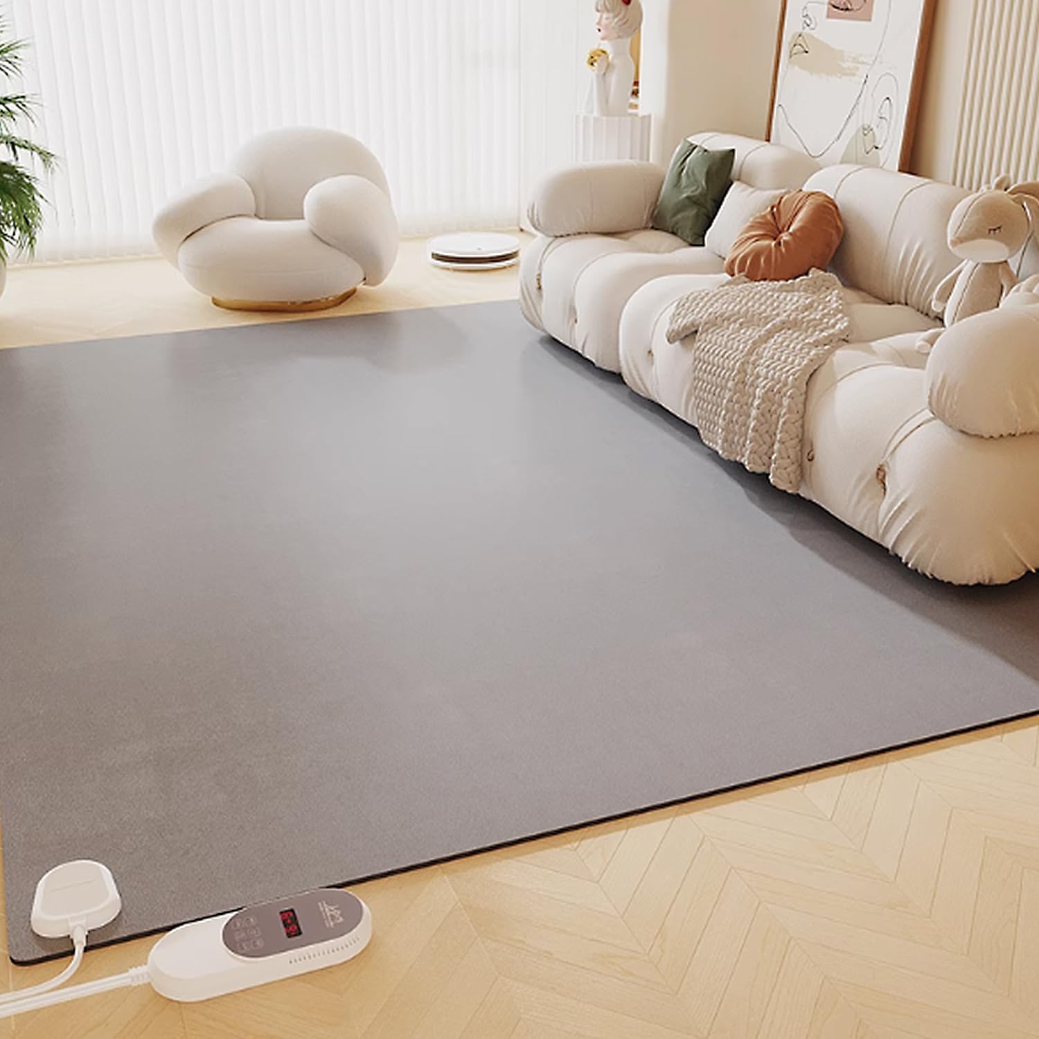 Riscaldatore intelligente regolabile in temperatura, per soggiorno, camera da letto, studio, tappetino riscaldato elettrico, tappeto per riscaldamento elettrico interno, scaldabagno impermeabile