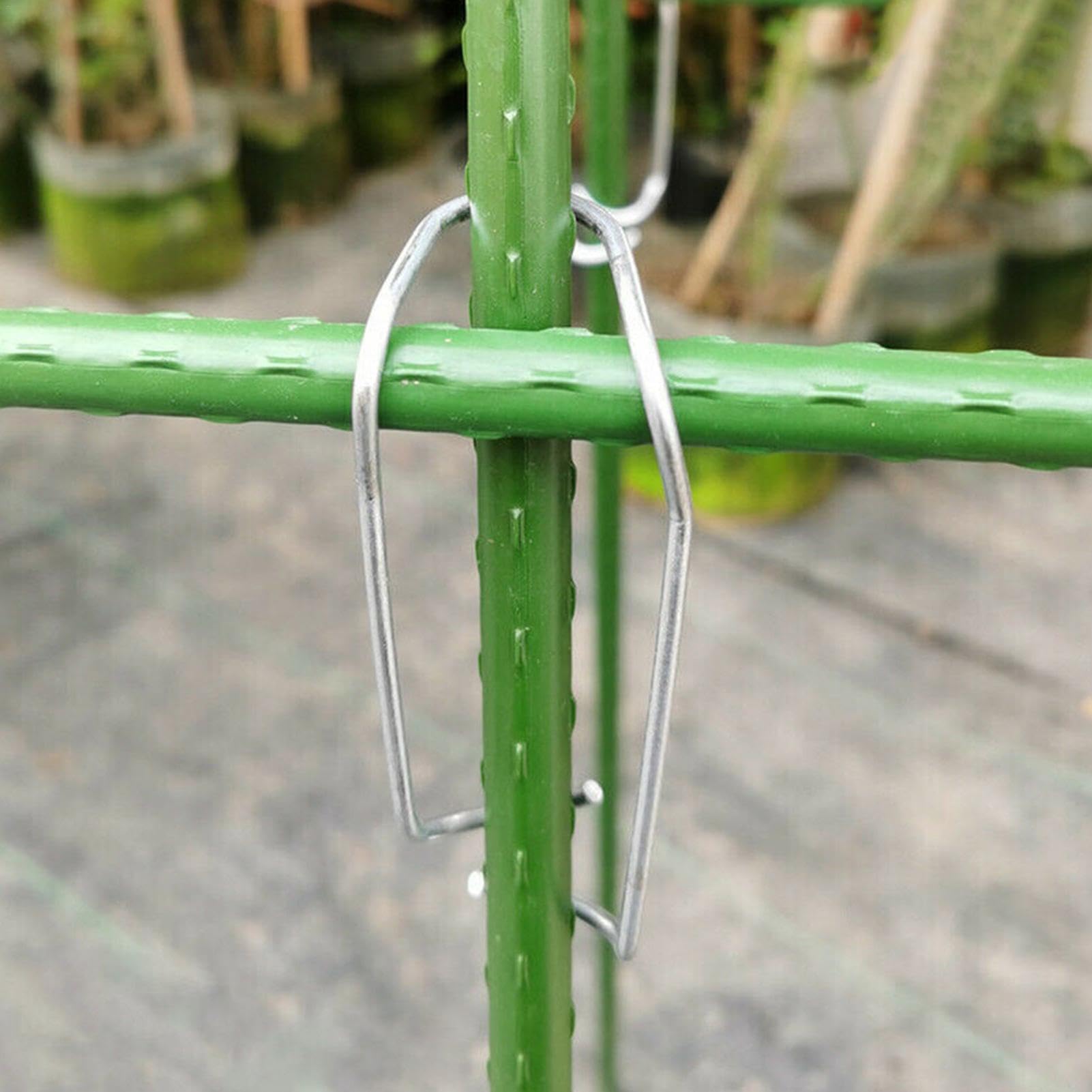Fibbie Di Collegamento Per Tralicci Da Giardino - 50 Pezzi In Acciaio Zincato Per Piante Rampicanti - Foto 9