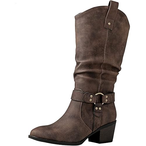 GLOBALWIN Women's Knee High Cowboy Boots