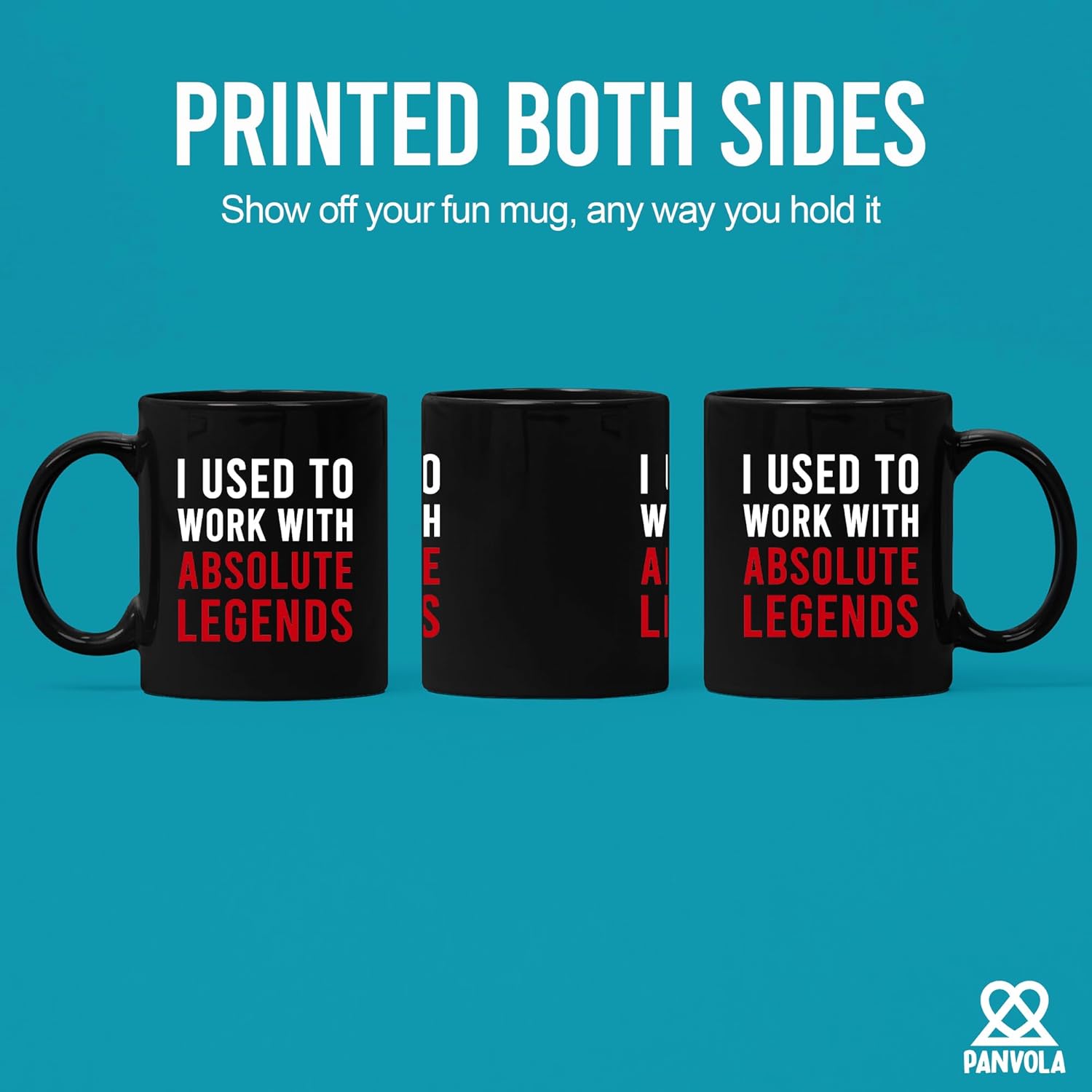 Panvola I Used To Work With Absolute Legend Coworker Gifts Retirement New Job Goodbye Retired Colleague Ceramic Coffee Mug (11 oz, Black) - Image 3