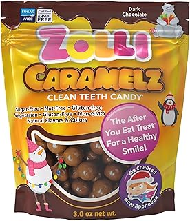 Zolli Caramelz - Clean Teeth Candy - Dark Chocolate Caramelz (3 Ounce)