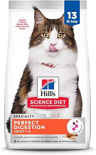 Hills Science Diet Receta de pollo arroz integral y avena entera para gatos adultos bolsa de 13 libras