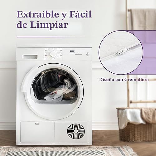 Miniatura 8 de SINWEEK Cubrecolchón de espuma viscoelástica de gel de 2 pulgadas, tamaño individual, almohadilla ventilada de alta densidad para dolor de espalda,