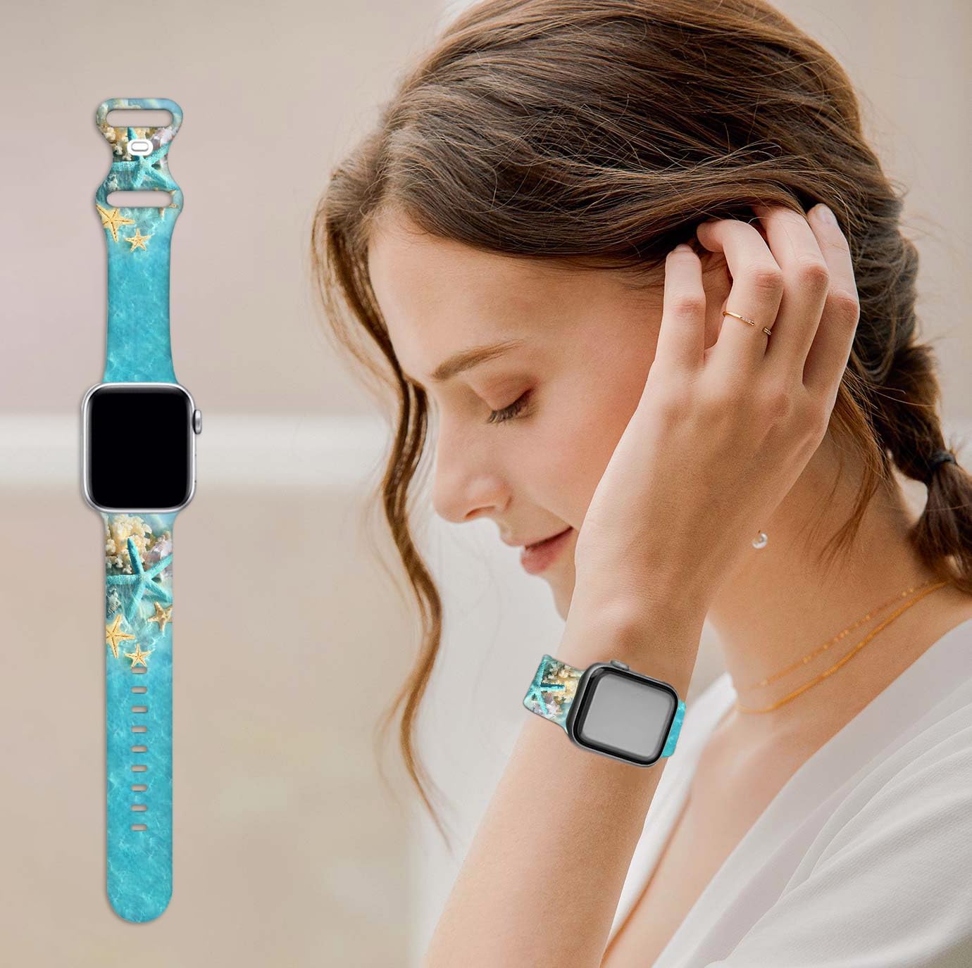 Holiday Watch Bands Compatible Watch 38mm 40mm 41mm 42mm for Women Men, Adjustable Soft Silicone Replacement Smartwatch Wristband for SE Series 8/7/6/5/4/3/2/1 image 5