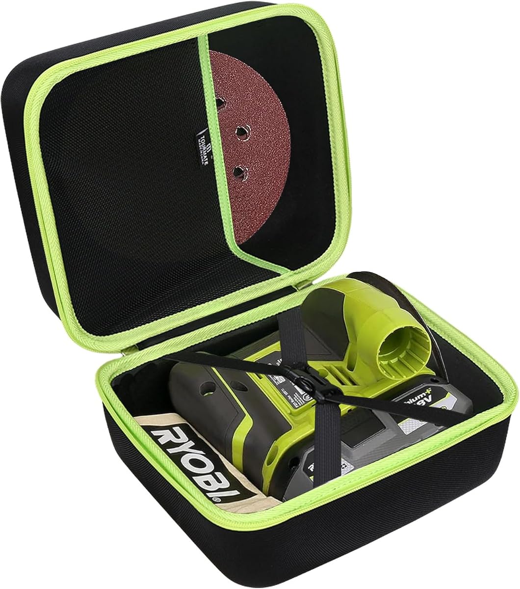 Tourmate Estuche rígido de almacenamiento para lijadora eléctrica de órbita aleatoria Ryobi One+ - Estuche de viaje para lijadora eléctrica de órbita aleatoria P401 de 18 V (solo caja)