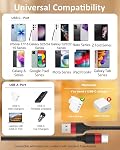 USB to USB C Cable 3ft, 2 Pack USB A to USBC Cable, Braided Type C Charger Cord 3A Fast Charging for iPhone 17 16 15 Pro Max, Samsung Galaxy S25 S24 S23, Google Pxiel 10 9, iPad Air Pro