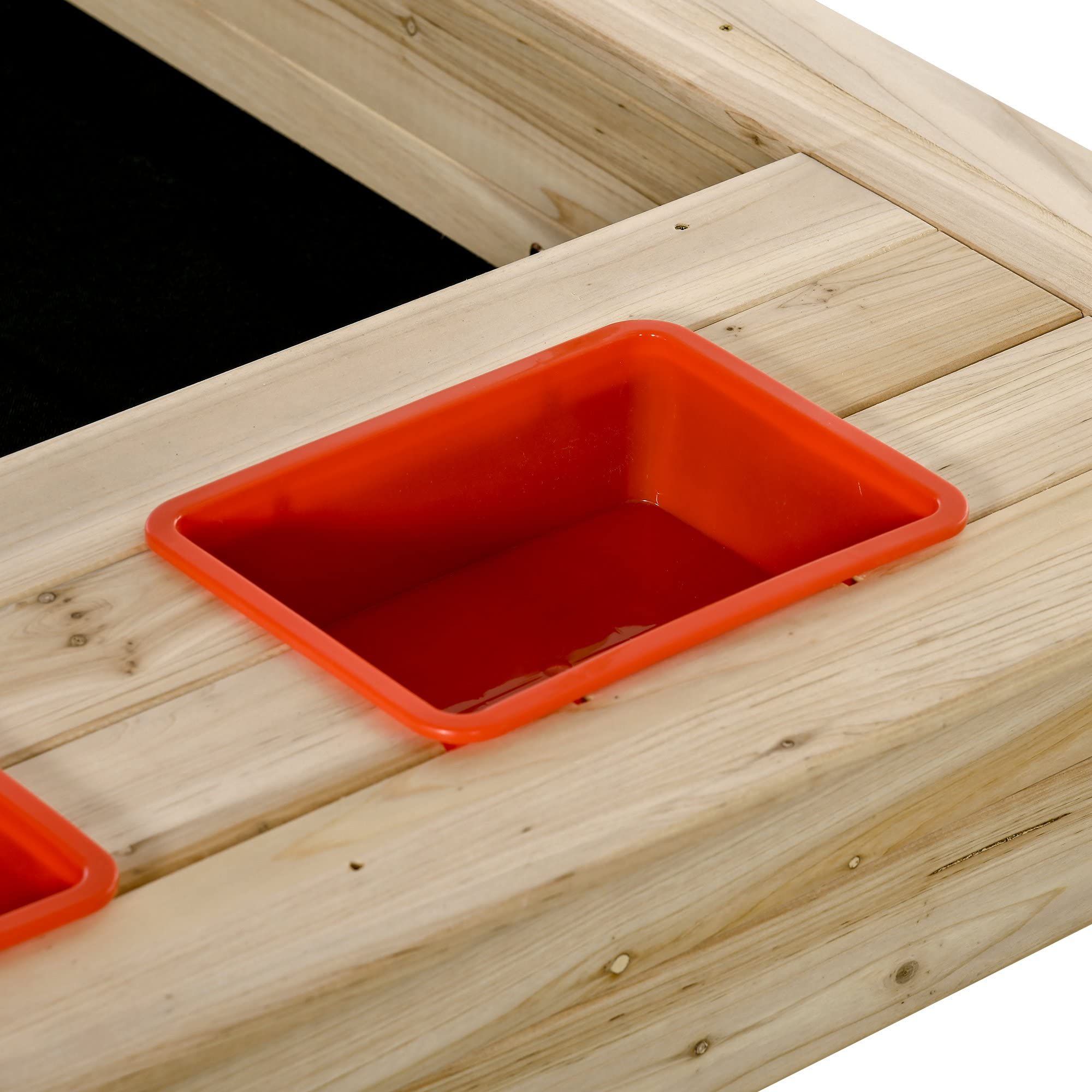 Outsunny Bac à Sable Bois carré dim. 1,18L x 1,18l x 1,18H m - Hauteur, Inclinaison Toit réglables, refermable - 2 bacs - Bois Sapin Autoclave