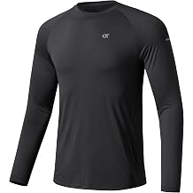 Huayuzh Men's UV Protection Rash Guard UV Shirt UPF 50+ Long Sleeve Shirt Swimming T-Shirt Quick-Drying Breathable Surfing