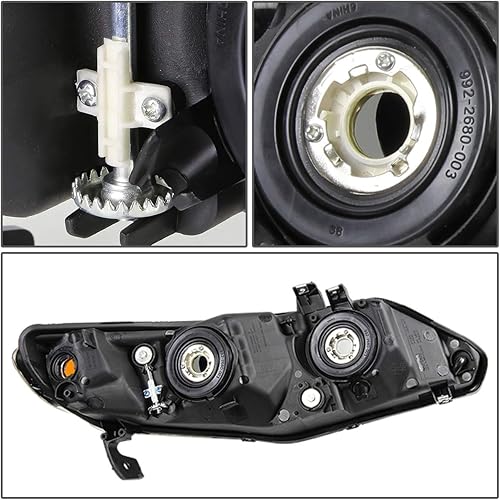 Miniatura 4 de DNA MOTORING OEM-HL-0008-L reemplazo de la faro del lado del conductor del estilo de fábrica cromado para 06-11 Civic Sedan