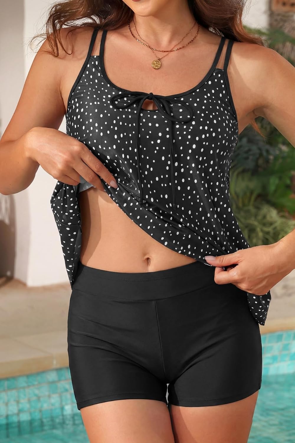Daci Women’s Tankini Swimsuits - 2 Piece Tummy Control Bathing Suit Modest Flowy Swimwear with Boy Shorts 2026