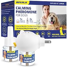 Dog Pheromone Diffuser 60-Day Dog Calming Diffuser Kit - Relaxing Pheromone Diffuser for Dogs Relief - Dog Pheromone Refills for Stress Separation Pee Accidents Anxiety Barking Destructive