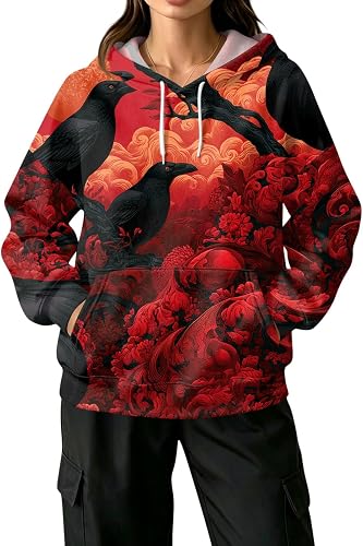 Vividcrate Halloween Hoodies for Women 2026 Funny Spooky Gra
