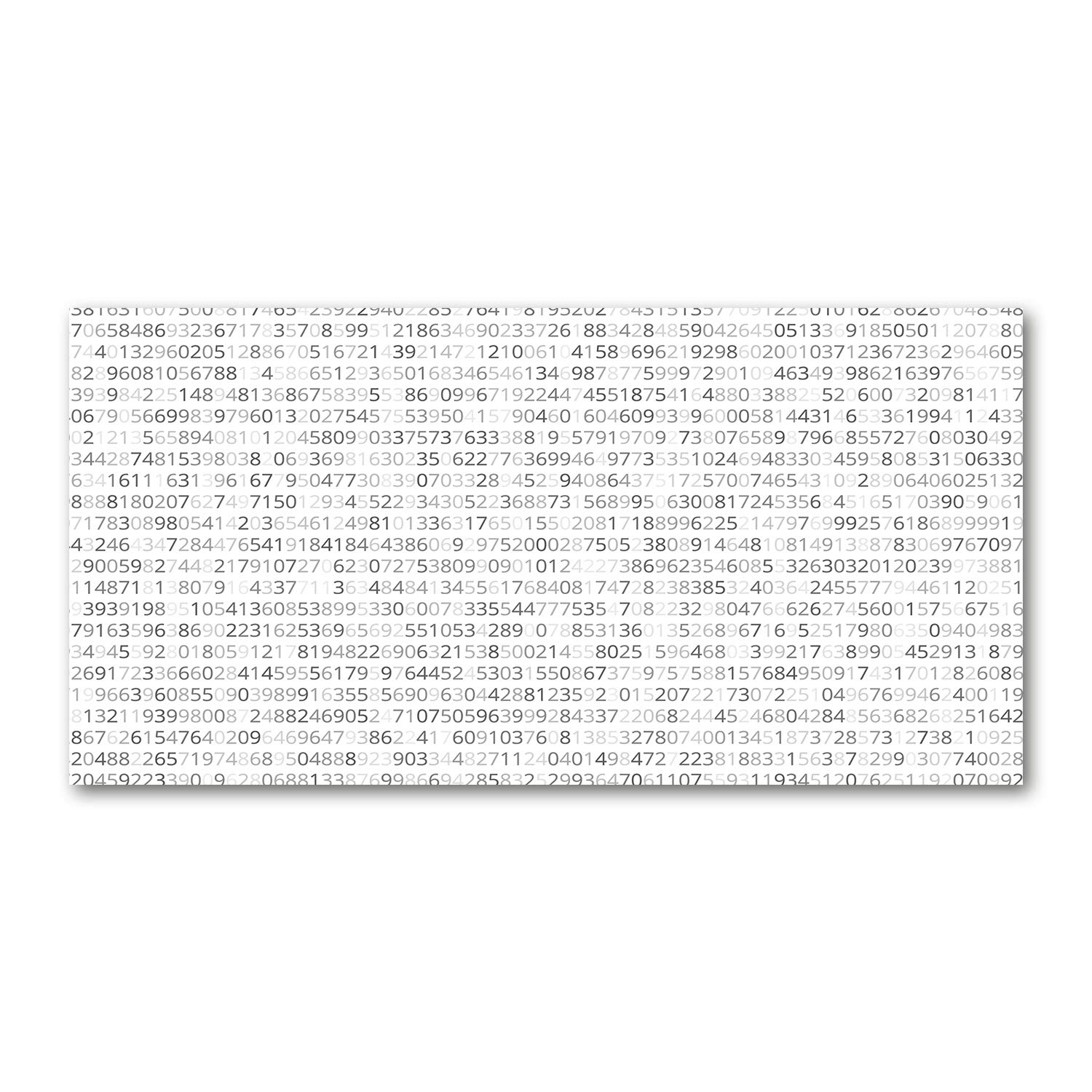 Tableau Panoramique pour la Cuisine et le Salon Motif Code Binaire Gris 120x60