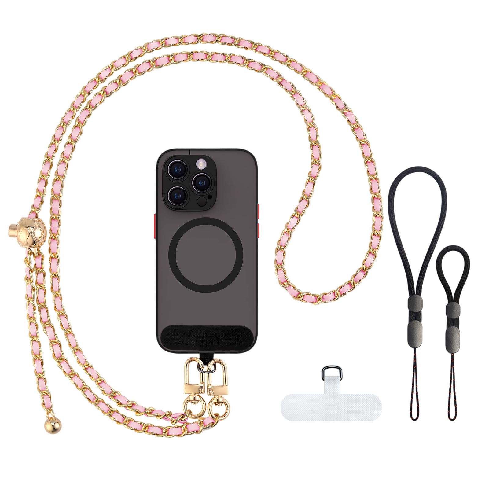 EWEMDAI Phone Crossbody Chain, Universal Crossbody Patch Phone Lanyards, AdjustableMultifuctional Compatible with Most Smartphones, Phone lanyard,