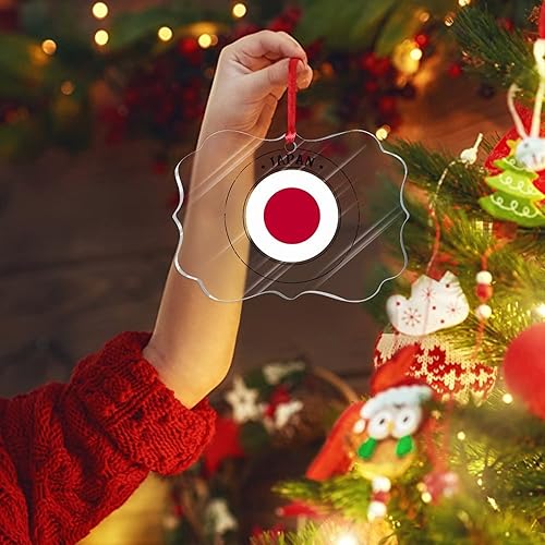 Vista 11 de Bandera nacional de Kuwait, decoración de árbol de Navidad de acrílico, adorno de recuerdo de la ciudad, adorno colgante para árbol de Navidad