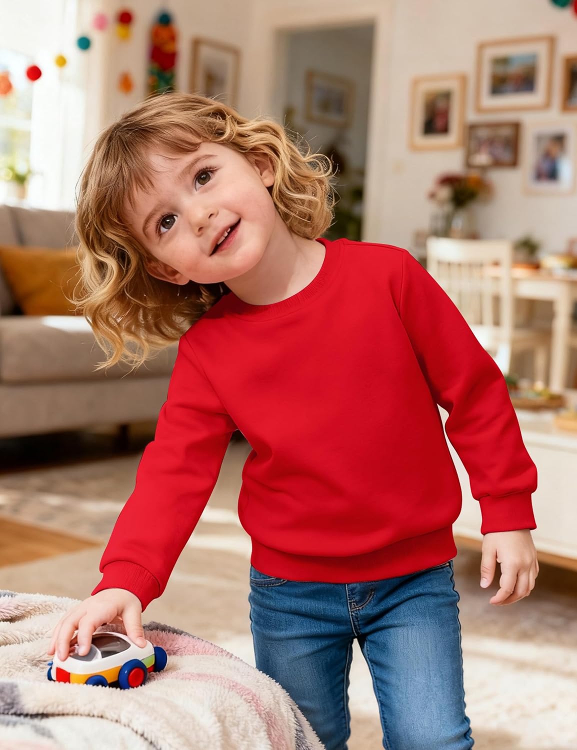 Witwot Toddler Sweatshirt Baby Girls Long Sleeve Shirts CrewNeck Cotton Pullover Tops Clothes Kids Size 2T-5T - Image 7