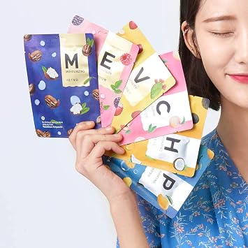 FRUDIA WELCOS My Orchard Squeeze Mask Peach | Korean Skin Care Brightening & Hydrating Facial Mask | Calming Face Moisturizer Sheet Mask w/Peach & Honey Extracts (Pack of 10 Sheet Masks)