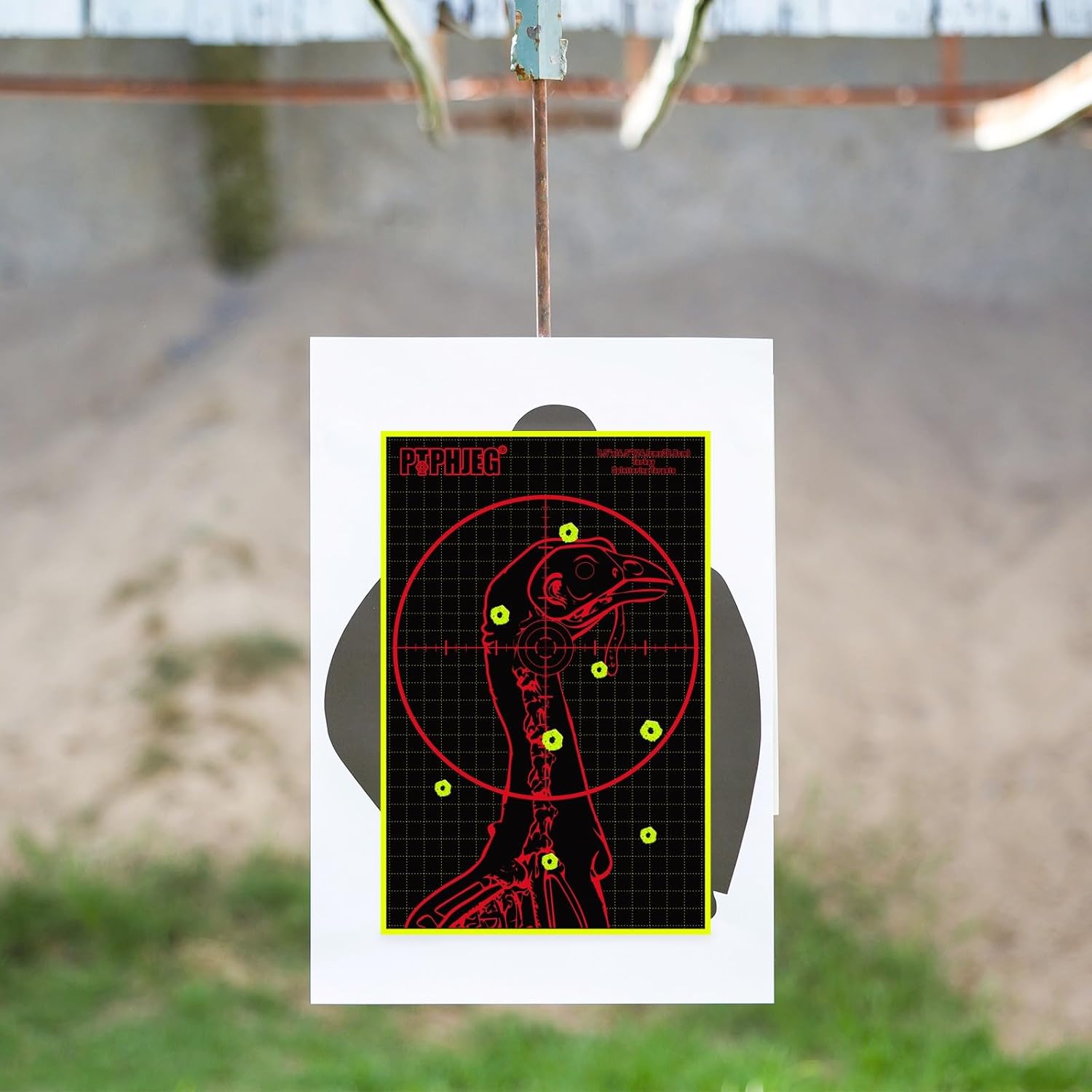 Fluorescent Splatter Turkey Targets - Highly Visible Shotgun Target Sticker for Practice, 9.5×14.5"(10/25/50pcs)