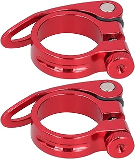 Bike Seatpost Clamp, 2 Pcs Aluminum Alloy 34.9mm Quick Release Mountain Bike Seatpost Clamp Bicycle Seat Post Clamp Seat Tube Clip for 30.8mm / 31.6mm Seatpost